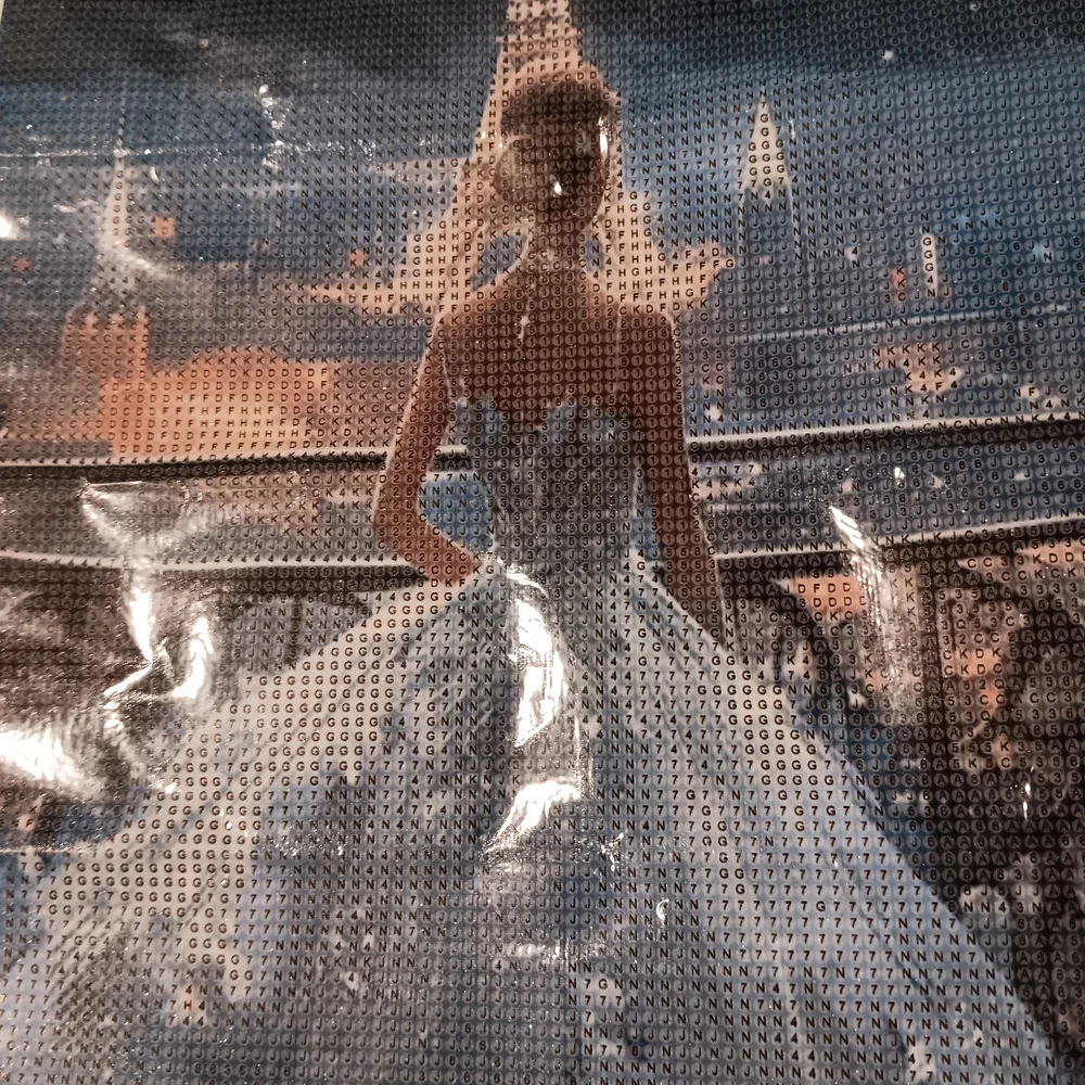 Elegant Blue Paris Lady Formal Dress Diamond Painting Kit 30x40